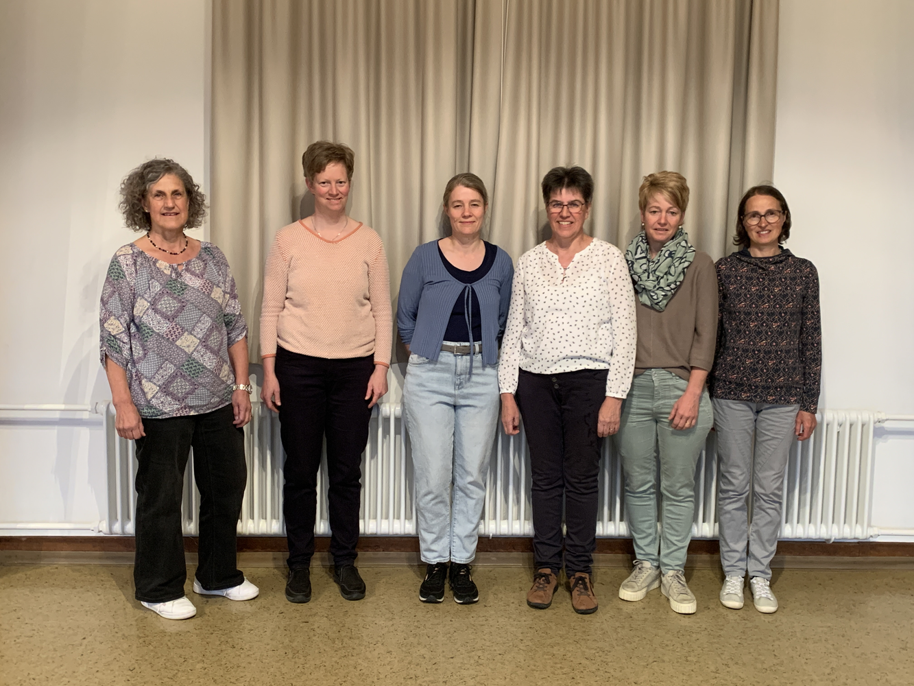 Von links nach rechts: Ruth Zemp,  Anita Jenni,  Denise Krummenacher, Ursula Vogel, Hanni Stadelmann, Ursula Vogel,  Erika Bieri